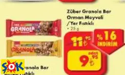 ZÜBER GRANOLA BAR ORMAN MEYVELİ / YER FISTIKLI ZÜBER GRANOLA BAR ORMAN MEYVELİ / YER FISTIKLI